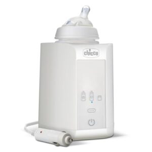 Chicco Fläschchenwärmer und Babykostwärmer für Zuhause und Unterwegs, mit 3 Programmen und Abschaltautomatik, stufenweise Erwärmung, für Fläschchen und Gläschen, mit Warmhaltefunktion, weiß, 1 Stück