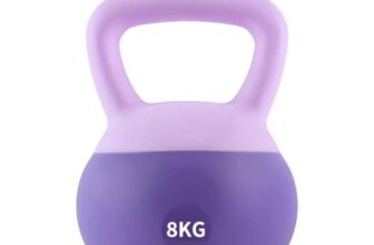 Fragraim Soft Kettlebell 8 kg – Bodenschonend und Leise, Eisensand-Kugelhantel mit ergonomischem Griff für Training zu Hause, Krafttraining – ideal für Damen und Herren – Violett
