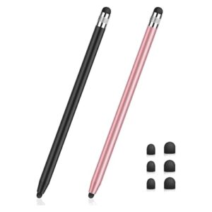 MEKO 2 Pack 2 in 1 Tablet Stifte mit Gummispitzen für alle Handys/Tablets