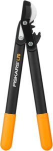 Fiskars PowerGear II Bypass-Getriebeastschere für frisches Holz, Antihaftbeschichtet, Gehärteter Präzisionsstahl, Länge: 46 cm, Schwarz/Orange, L70, 1002104
