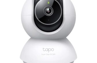 Tapo C230 3K 5MP Überwachungskamera innen 360°, WLAN 2,4GHz, KI-Erkennung, Nachtsicht, Bewegungserkennung, Zwei-Wege-Audio, Kompatibel mit Alexa und Google Assistant, microSD bis 512 GB