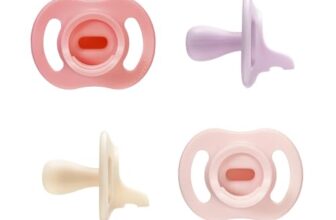 Tommee Tippee Ultraleichter StayPut Schnuller, 0-6m, 4er-Pack, einteiliges Silikondesign