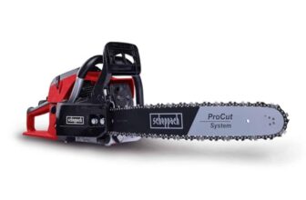 Scheppach Benzin Kettensäge PCS56 mit 51cm Schwertlänge & Easy Start | 2 Takt Motor – 3,1PS Leistung | 47cmØ Schnittstärke | 22 m/s Schnittgeschwindigkeit | 56cm³ Hubraum | autom. Kettenschmierung