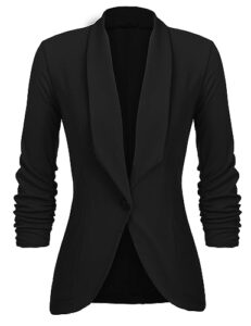 UNibelle Blazer Damen Elegant Sportlich Longblazer Business 3/4 Arm Jacke