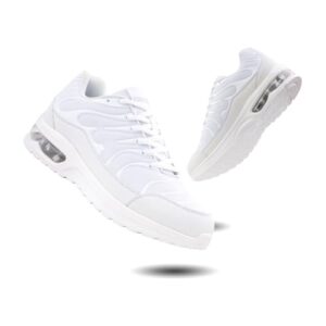 Hitmars Laufschuhe Herren Turnschuhe Damen Straßenlaufschuhe Sportschuhe Sneaker Schuhe Walkingschuhe Outdoor Running rutschfest Leichtgewichts Tennisschuhe N78 Weiß EU 43