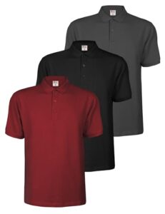 ALPIDEX Herren Poloshirt 3er Set Kurzarm Baumwolle Polohemd Sunset XL
