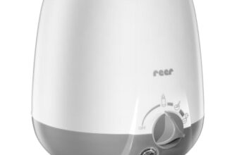 reer Simply Hot Flaschenwärmer Baby, für Fläschchen und Gläschen, Weiß/Grau