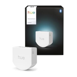 Philips Hue kabelgebundener Smart Switch, 1er-Pack, 2 Kanäle, für die einfache Steuerung der Hue-Leuchten, ohne Batterien, steuerbar via App oder Sprachbefehl, kompatibel mit Apple, Google und Alexa