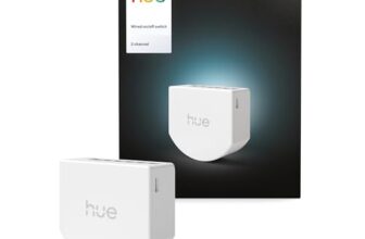 Philips Hue kabelgebundener Smart Switch, 1er-Pack, 2 Kanäle, für die einfache Steuerung der Hue-Leuchten, ohne Batterien, steuerbar via App oder Sprachbefehl, kompatibel mit Apple, Google und Alexa