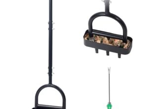 GREELUE Rasenlüfter Aerifizierer für Rasen, 3 Hohlzinken Rasenbelüfter Rasenspecht, Hohlspoon Rasen Lüften Gerät – Für Rasen Aerifizieren & Verdichtete Böden (Schwarz-A)