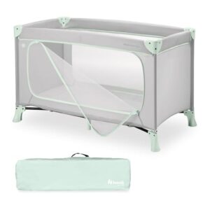 hauck Reisebett Baby mit XL Spielöffnung, Dream N Play Plus Dusty Mint