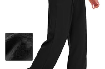Desol Hosen Damen Waffel Weite Herbst Outfit Damen Palazzo Hose Elegant Stoffhose Anzughose mit Taschen High Waist Hose Damenhose Weites Bein
