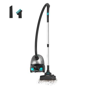 Cecotec Bodenstaubsauger mit Beutel 2L Conga Powerbag 2000 Compact Plus. 800W, Hochleistungsfilterung, Metall-Teleskoprohr, Inklusive Möbel- und Eckenzubehör