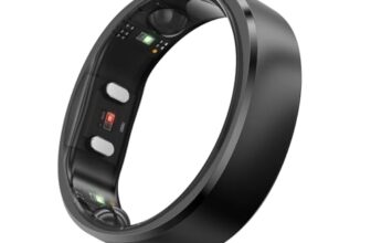 RingConn Gen 2 Smart Ring, weltweit erstes Schlafapnoe-Monitoring, Keine App-Abonnement, 12 Tage Akkulaufzeit, Stress-/Herzfrequenz-/Frauen-Gesundheits-Tracker, kompatibel mit Android und iOS