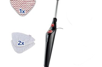 Vileda Steam Plus Dampfreiniger mit PowerPad und 2 Mikrofaser-Ersatzpads