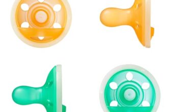 Tommee Tippee brustähnlicher Night Glow Schnuller, 0-6m, 4er-Pack, leichtgewichtig, einteiliges Silikondesign