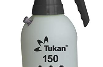TUKAN Drucksprüher 1,5L | Gartenspritze & Pumpsprüher für Balkon & Terrasse, Schwarz, Weiß