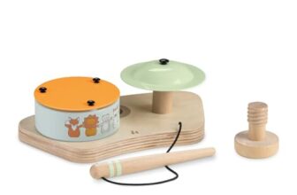 hauck Play Tray Spiel Play Drums S – für Hochstuhl Alpha+, Beta+ & Arketa – Musikinstrumente