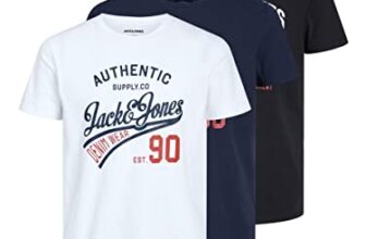 Jack & Jones Herren Jjethan Tee Crew Neck 3pk Mp Noos T Shirt, Schwarz, XL EU