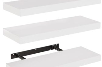 STOREMIC Wandregal, 40cm Regale Weiß Wand, 3er-Set Schweberegal Weiss
