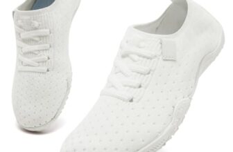 UNQWQZ Barfußschuhe Damen Sommer Barfuss Sneaker Gymnastikschuhe Weiß 40