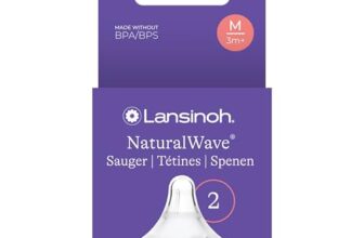Lansinoh NaturalWave Sauger M – ab dem 3. Monat, 2 Stück