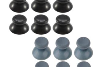 6 x Kunststoff-Joystick-Kappen, Griffe, Abdeckungen für Thumbsticks, Ersatz für Xbox 360 Controller-Zubehör (grau)