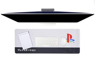 PlayStation Heritage Tischmatte – Offiziell lizenziert, Sony Tastatur- & Mausmatte für das Büro, Rutschfest, Abwaschbar, Großes Mauspad für Gaming-Setup