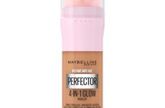 Maybelline New York 4-in-1 Make Up mit Concealer, BB Cream, Highlighter und Primer, für einen perfekten Teint, Foundation mit leichter Deckkraft, Instant Perfector Glow, Nr. 02 Medium, 20 ml