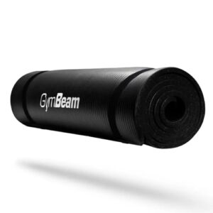 GymBeam Fitnessmatte und Yogamatte – universelle Übungsunterlage, perfektes Zubehör für Fitness, Yoga oder Aerobic, rutschfeste und hochwertige Gymnastikmatte, aus feinem PVC, 180x61x1 cm (Black)