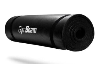 GymBeam Fitnessmatte und Yogamatte – universelle Übungsunterlage, perfektes Zubehör für Fitness, Yoga oder Aerobic, rutschfeste und hochwertige Gymnastikmatte, aus feinem PVC, 180x61x1 cm (Black)