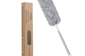 Vicloon Staubwedel Teleskop, Staubwischer Mikrofaser Bis 243cm Länge