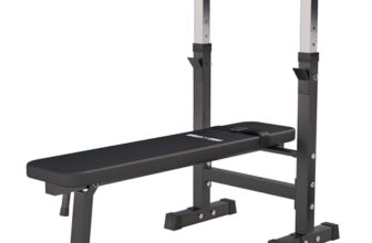 GORILLA SPORTS® Hantelbank mit Ablage, klappbar, verstellbar, bis 200 kg