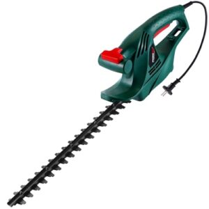 POSENPRO Elektrische Heckenschere 450 W, Strauchschere Elektro mit 450 mm Schnittlänge, Elektro-Heckenschere mit 16mm Schnittstärke, Heckensäge mit Schnellstopp-Bremse, Freischneider mit Handschutz