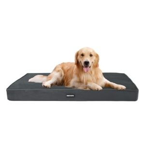 HMTOPE Orthopädisches Hundebett Grosse Hunde waschbar, 112cm, Dunkelgrau