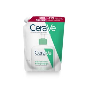 CeraVe Schäumendes Reinigungsgel Refill für Gesicht und Körper, Normale bis fettige Haut, Mit Hyaluron und 3 essenziellen Ceramiden