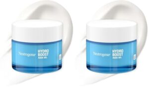 Neutrogena Hydro Boost Aqua Gel (50 ml), feuchtigkeitsspendende Gesichtscreme mit Hyaluronsäure, Aminosäuren & Elektrolyten, schnell einziehendes Gel für normale & Mischhaut (Packung mit 2)