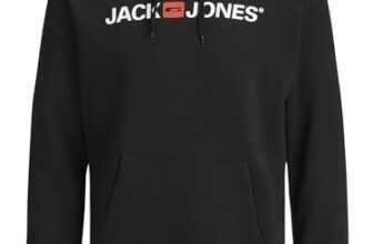JACK & JONES Herren Jjecorp Logo Sweat Hood Noos 12137054 Kapuzenpullover, Schwarz, XL EU