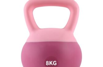 Fragraim Soft Kettlebell 8 kg – Bodenschonend und Leise, Eisensand-Kugelhantel mit ergonomischem Griff für Training zu Hause, Krafttraining – ideal für Damen und Herren – Rosa