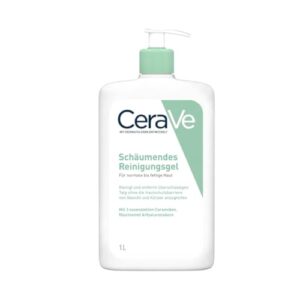 CeraVe Schäumendes Reinigungsgel für Gesicht und Körper, Normale bis fettige Haut, Mit Hyaluron und 3 essenziellen Ceramiden