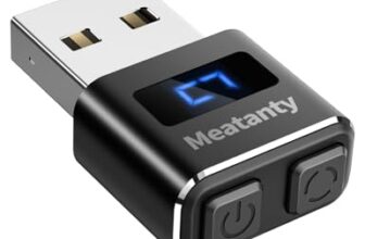 MEATANTY USB Mouse Jiggler aus Metall mit Display, 3 Modi, Schwarz