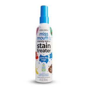 Miss Mouth’s Messy Eater Fleckenbehandlungsspray, 120 ml, Fleckenentferner, Neugeborene und Babys, keine chemische Reinigung, Lebensmittel, Fett, Kaffee, Wäsche, Unterwäsche, Stoff