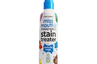 Miss Mouth’s Messy Eater Fleckenbehandlungsspray, 120 ml, Fleckenentferner, Neugeborene und Babys, keine chemische Reinigung, Lebensmittel, Fett, Kaffee, Wäsche, Unterwäsche, Stoff
