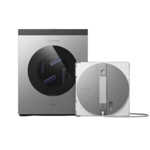 ECOVACS WINBOT W3 OMNI Fensterputzroboter mit Multifunktionsstation, Automatische Reinigung der Wischpads, Intelligente Reinigung entlang der Ränder, Sprühen mit drei Düsen, App-Steuerung
