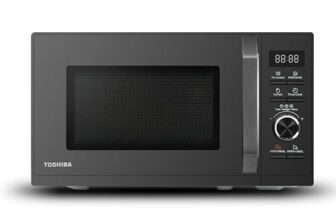 Toshiba MW3-AG20PE(BK) Mikrowellen mit Grill 20L 3-in-1 Mikrowellenherd, Chef-Abtauung, Mikrowelle, Grill, Kombi, 5 Leistungsstufen, 8 Automatikprogrammen, Einfacher Reinigung, Schwarz