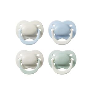 Tommee Tippee Schnuller für Neugeborene, 0–2 Monate, 4 Stück, Kieferorthopädischer Sauger, Zusätzliche Luftlöcher, Kleine Form, 100% BPA-freies Silikon, Sommerwolken und Morgendämmerung
