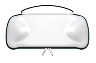 ivoler Tasche für PlayStation Portal Remote Player mit Ladefunktion, [2X gehärtetes Schutzglas] Stoßfeste Hard Shell Tragetasche, Schutzhülle & Zubehör-Set für PS Portal, Weiß