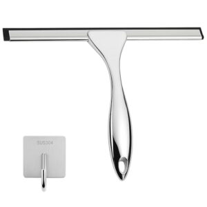 wlich 10 Zoll Duschabzieher, mit Haken, für Glastüren, Fenster, Spiegel