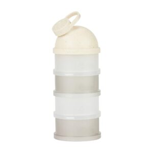 Babymoov Milchpulver Portionierer Baby – Stapelbar, 4 Fächer, ergonomischer Ausguss, Milchpulver Aufbewahrungsbox – Beige