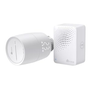 TP-Link Kasa smartes Heizkörperthermostat – WiFi Starter Kit, inklusive 1 Thermostat und 1 Hub, Heizungssteuerung (Kasa App, Geofencing, Fensteröffnungserkennung), Matter, Alexa